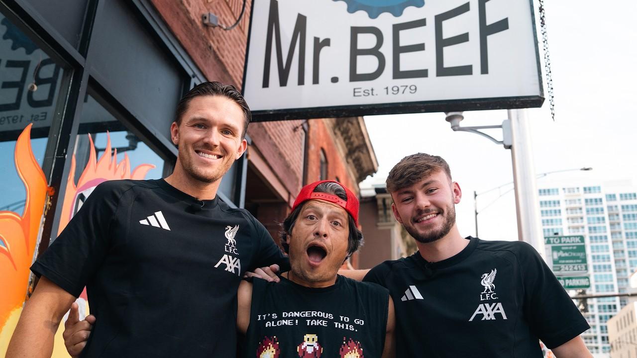 Conor Bradley & Freddie Woodman's tour of Chicago! Mr Beef, Michael Jordan & Batman