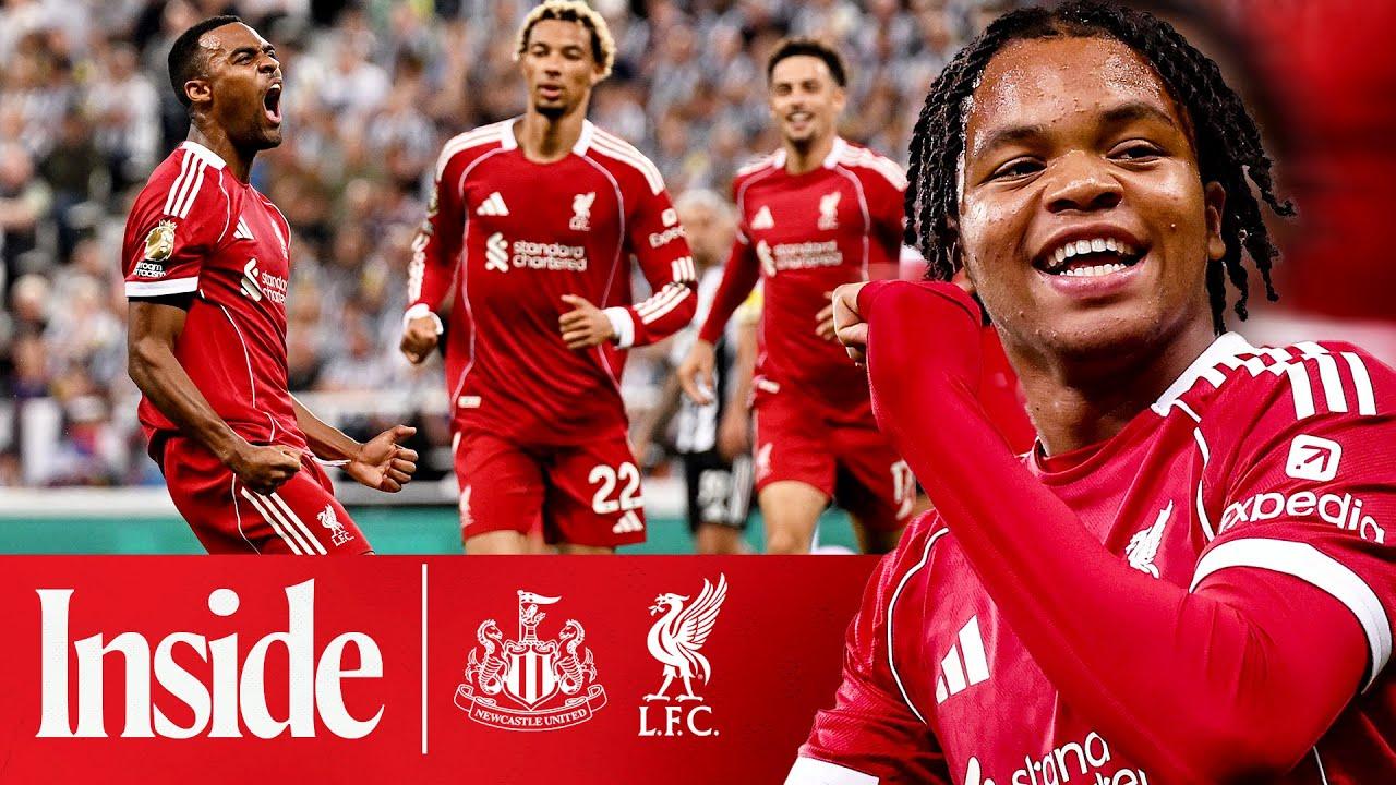 Inside: UNSEEN Footage Of Dramatic Ngumoha Winner! | Newcastle vs Liverpool