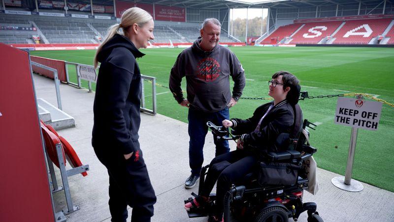 Superfan Sally surpirsed with special stadium tour