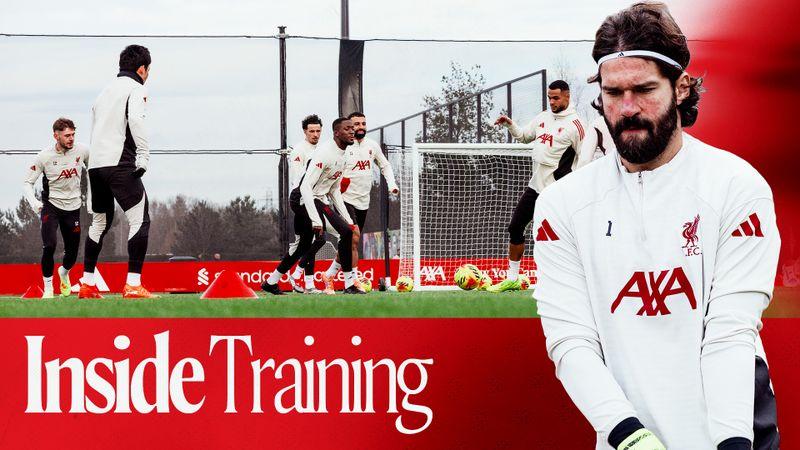 Inside Training: Focus turns to Leeds as Reds prepare at AXA
